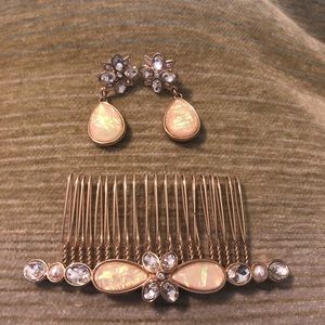 Earring with hair pendant